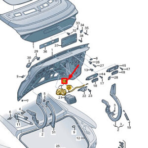 AUDI E-TRON GT Tailgate Closing Aid Motor 4J3827888 ORIGINAL