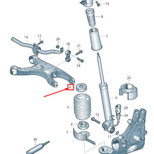 AUDI A6 Avant C7 Rear Upper Spring Support 4G0512141A ORIGINAL