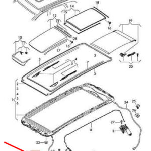 AUDI Q7 4M Front Sunroof Water Drainage Hose 4M0877201C ORIGINAL