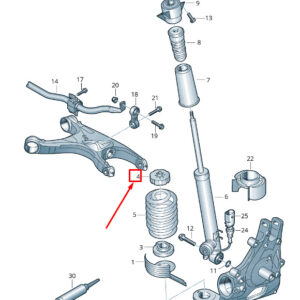 AUDI A6 Avant C7 Rear Upper Spring Support 4G0512141B ORIGINAL