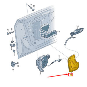 AUDI E-TRON GT Front Left Door Access Cover 9J1837915A ORIGINAL