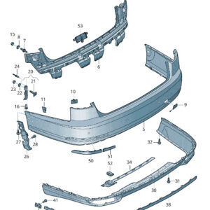 AUDI A8 4N Rear Left Bumper Outer Molding Cap 4N0853657 ORIGINAL