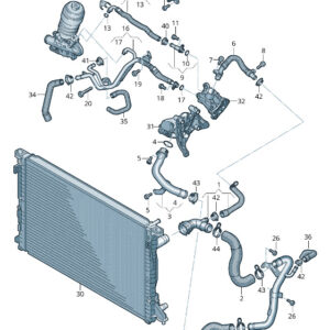 AUDI TT FV Engine Coolant Hose 059121102L ORIGINAL