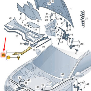 AUDI A8 D5 Right Headlight Cover 4N0805286D9B9 ORIGINAL