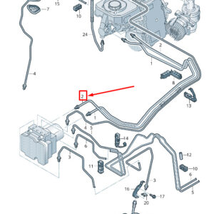 AUDI Q5 FY Brake From Brake Cylinder To Hydraulics LHD 80B614706AE ORIGINAL