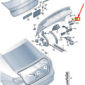 AUDI A3 Sportback 8Y Rear Lid Stop Buffer 8Y5827499 ORIGINAL