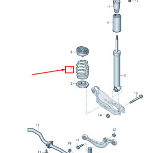 AUDI A4 Avant B9 Rear Coil Spring 8W0511115DQ ORIGINAL