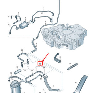 AUDI TT 8J Fuel Feed Line 8J0201215AA ORIGINAL