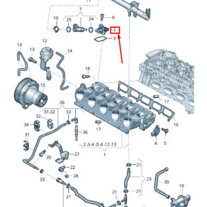 AUDI RS3 Fuel Injector Nozzle Holder 07K133200C ORIGINAL