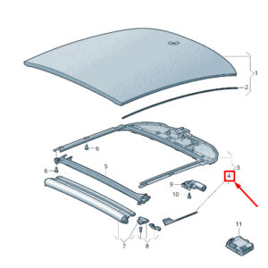 AUDI A8 4N Rear Sunroof Cable Set 4N4898870 ORIGINAL