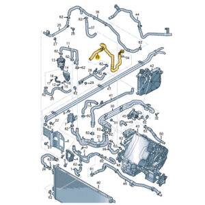 AUDI E-TRON Sportback GEA Engine Coolant Hose Pipe 4KE145053AB ORIGINAL