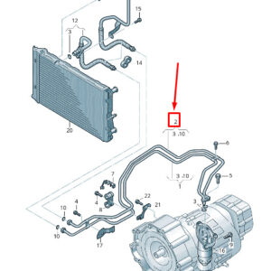 AUDI A4 Avant B8 Gearbox Oil Pressure Line 8K0317817EC ORIGINAL