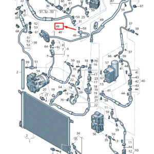 AUDI Q7 4M A/C Refrigerant Line LHD 4M1816735F ORIGINAL