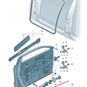 AUDI Q2 GA Front Door Catch Cover 81A837267 ORIGINAL