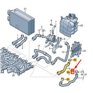 AUDI E-TRON GT Coolant Hose With Quick Release Coupling 9J1121630 ORIGINAL