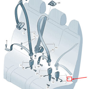 AUDI Q7 4M Rear Left Seat Buckle 4M0857739K MNB 4M0857739KMNB ORIGINAL