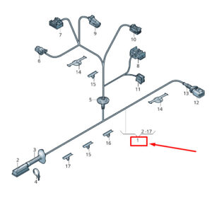AUDI RS3 Rear Left Door Wiring Set 8V5971687N ORIGINAL