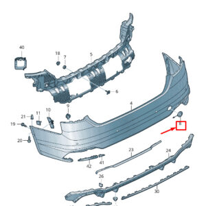 AUDI A5 Sportback F5 Rear Bumper Towing Eye Cover 8W6807441BGRU ORIGINAL