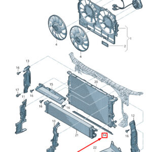 AUDI A6 Avant C7 Lower Engine Radiator Support Panel Seal4G0121331E ORIGINAL