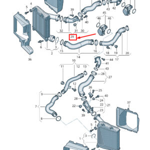 AUDI Q7 4L Right Upper Charge Air Tube 7L8145956A ORIGINAL