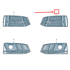 AUDI TT FV Front Left Air Guide Grille 8W0807681F RN4 8W0807681FRN4 ORIGINAL