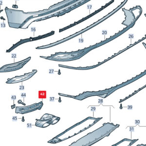 AUDI Q8 4MN Rear Left Bumper Bracket 4M8807347 ORIGINAL