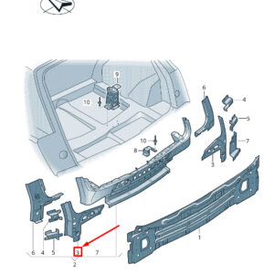 AUDI Q7 4M Rear Right Cross Panel Filler Plate 4M0809802D ORIGINAL