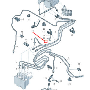 AUDI A6 C8 Brake Pipe From Brake Cylinder To Hydraulics 4K2614705AA ORIGINAL