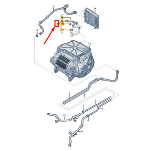 AUDI Q4 E-Tron Coolant Hose With Quick Release Coupling 1EA121053D ORIGINAL