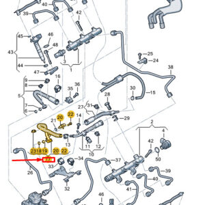 AUDI A8 D5 Fuel Feed Line 059130327AA ORIGINAL