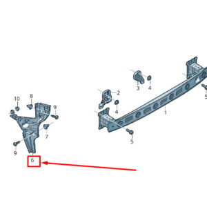 AUDI RS3 Rear Left Bumper Guide Section 8V5807377B ORIGINAL