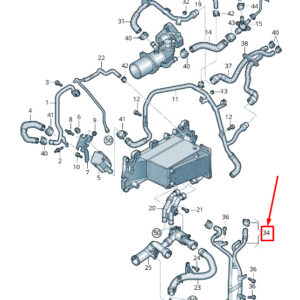 AUDI Q5 FY Engine Coolant Pipe 04L122157CD ORIGINAL
