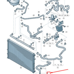 AUDI Q7 4M Engine Coolant Hose 4M0145947N ORIGINAL