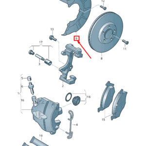 AUDI A1 MK1 Front Right Brake Disc Cover Plate 6R0615312B ORIGINAL