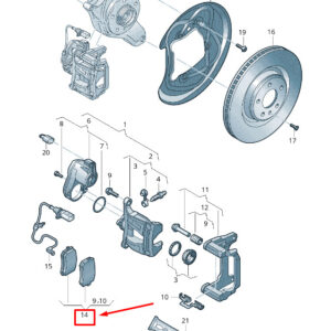 AUDI A8 4N Rear Brake Pads 4N0698451E ORIGINAL