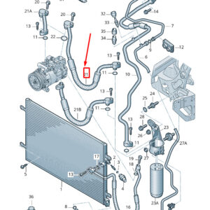 AUDI A6 C6 A/C Refrigerant Hose 4F0260708B ORIGINAL