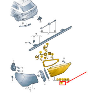 AUDI A3 Sportback 8Y Rear Left Side Tailgate Tail Light 8Y0945075 ORIGINAL