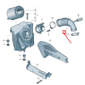 AUDI A4 Avant B9 Engine Air Intake Hose 06L129629A ORIGINAL