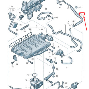 AUDI A4 Avant B8 Intake Vacuum System Connecting Hose 06H133781Q ORIGINAL