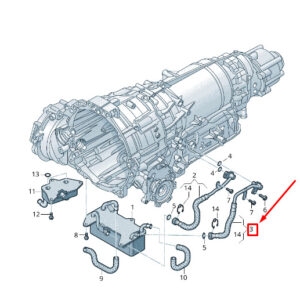 AUDI A8 4H Engine Oil Pressure Line 4H0317817T ORIGINAL