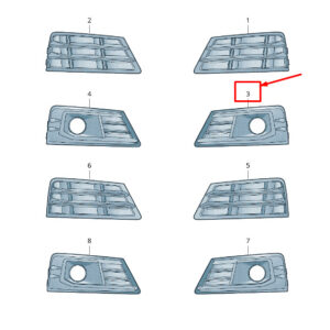 AUDI A4 Avant B9 Front Left Bumper Air Guide Grille 8W0807681C9B9 ORIGINAL