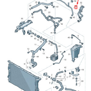 AUDI A6 Avant C6 Engine Coolant Hose 03L121157 ORIGINAL
