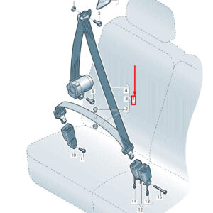 AUDI Q7 4M Rear Seatbelt 4M0857812A GWR 4M0857812AGWR ORIGINAL