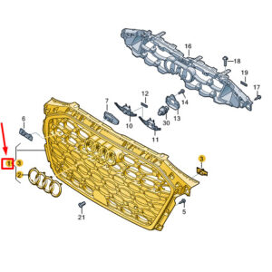 AUDI A3 Sportback 8Y Radiator Grille 8Y0853651BCALZ ORIGINAL