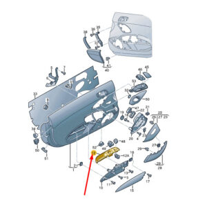 AUDI R8 42 Front Right Door Switch Trim RHD 424867102BH77 ORIGINAL