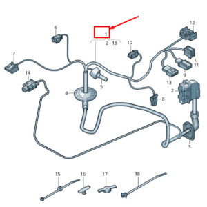 AUDI Q3 F3 Front Right Door Wiring Set RHD 83A971029QL ORIGINAL