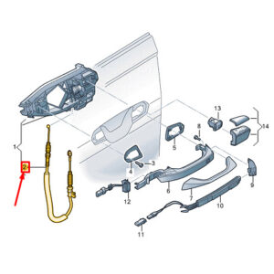 AUDI A8 D5 Rear Door Lock Cable 4N6839099 ORIGINAL