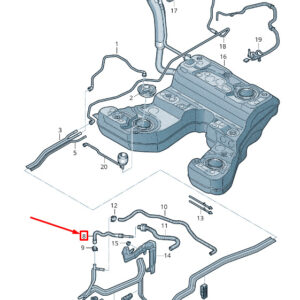 AUDI A8 4H Fuel Feed Line 4H0201215M ORIGINAL