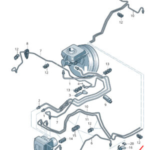 AUDI A7 Sportback 4G Front Brake Hose 4G0611707L ORIGINAL