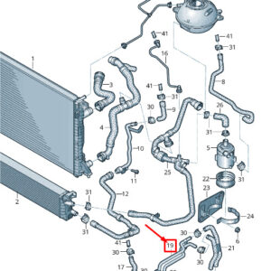 AUDI Q5 FY Rear Left Engine Coolant Pipe 80A121400B ORIGINAL
